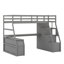 Lit mezzanine avec tiroirs, tablettes et bureau-2014404603