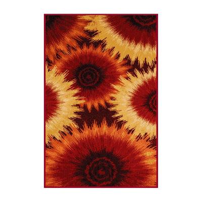 Tapis rouge lavable à la machine