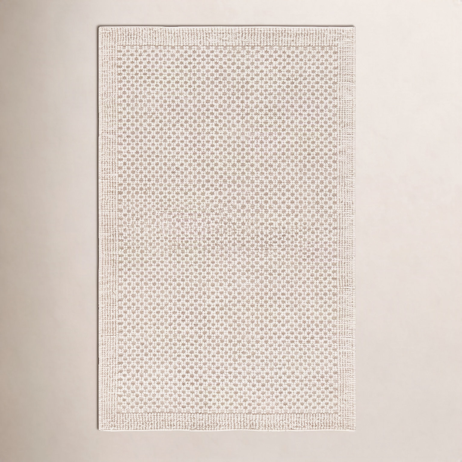 Hand-Woven Geometric Wool Rug, Rectangle 8' x 10'
