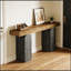 Console de style contemporain au design bicolore rétro, parfaite pour les vestibules et les salons, alliant charme rustique et fonctionnalité moderne.