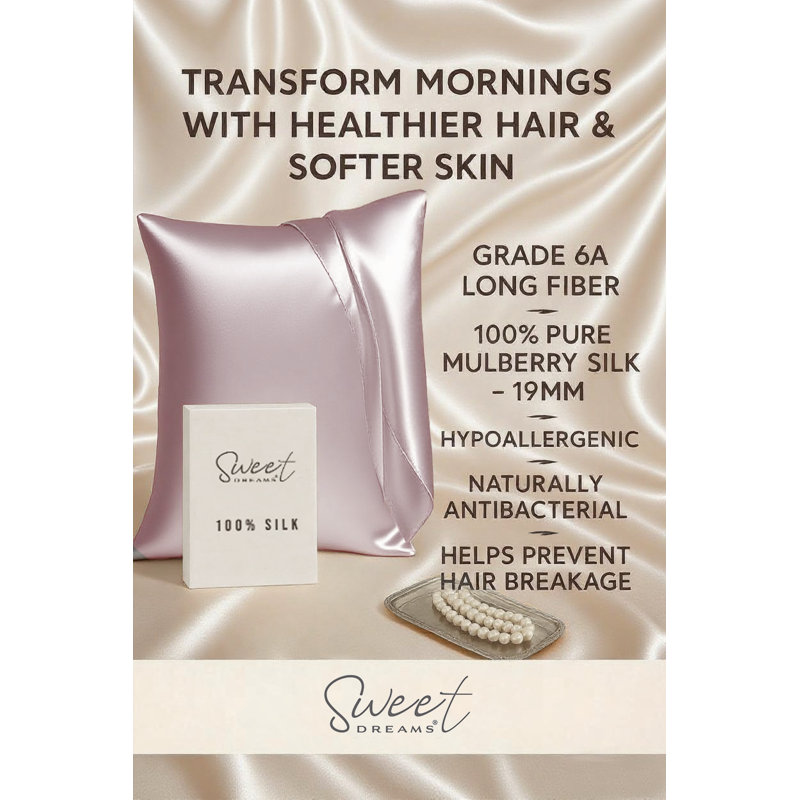 HOUSEWIFE PILLOWCASE SILK, Blush