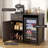 39.4" Modern Bar Cabinet with Mini Fridge Space, Drawer & Storage-1395282736