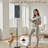 PeeNoke 68.5" Standing Floor Lamp grey watercolor golden line Liquid marble Dimmable Metal Pole Lamp with Linen Lampshade LED Bulb Included