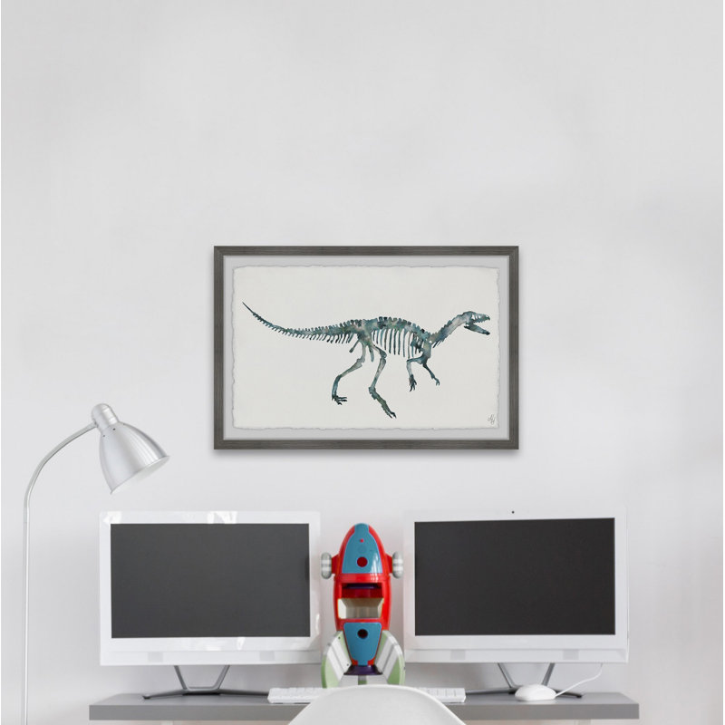 Fifi Trixibelle Bluish Gray Skeleton - Single Picture Frame Painting, 61cm H x 91cm W