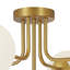 5-light Symmetrical Frosted Glass Semi-flush Mount-930794388