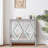 Karrol Wood Storage Cabinet with Mirror Trim And Diamond Shape Design Spliced Combination-1282937468