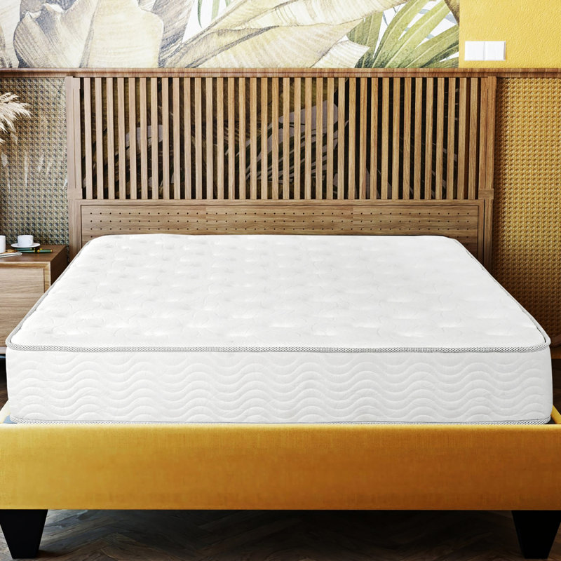 Grand lit 9 po Matelas ensaché dans une boîte, blanc, mousse pour le soulagement et le confort, minimisation du transfert de mouvement des ressorts, support de base haute densité, tricot doux, us, stabilité des bords