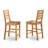 5 Piece Kitchen Counter Set Includes a Round Dining Table with Pedestal and 4 Dining Room Chairs, Oak-69571432-69571438