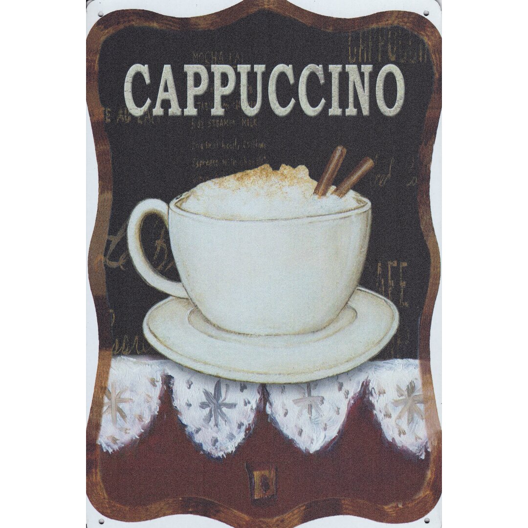 Blechschild Cappuccino