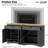 Versatile Wood Grain Sideboard Buffet Cabinet TV Stand with 2 Drawers for TVs Up to 70"-1327439964