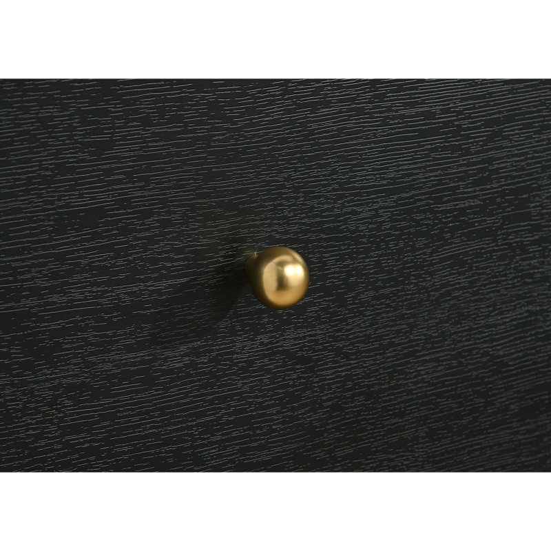 Burton Black 2-drawer Nightstand