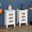 3 Drawers Rattan Nightstands Set Of 2, Wooden End Table With Rattan-Woven Surface, Bedside Table Storage Side Table