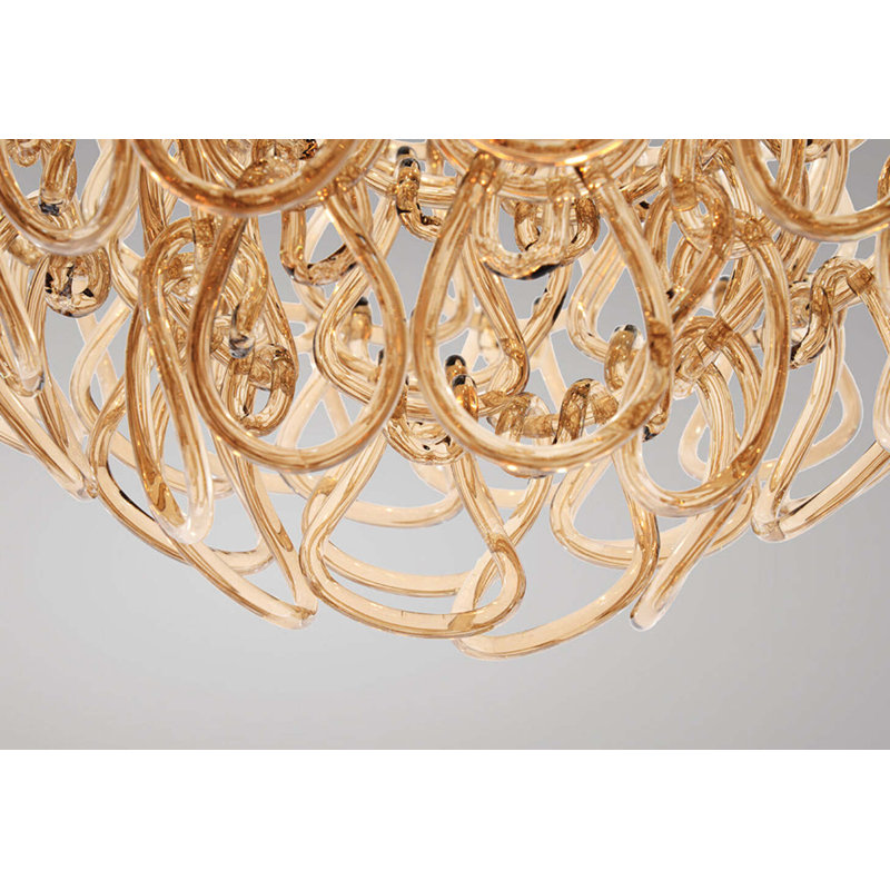 Tessa 5 - Light Chandelier, Natural Bronze, Champagne