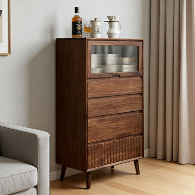 Commode d'appoint luxueuse en bois massif