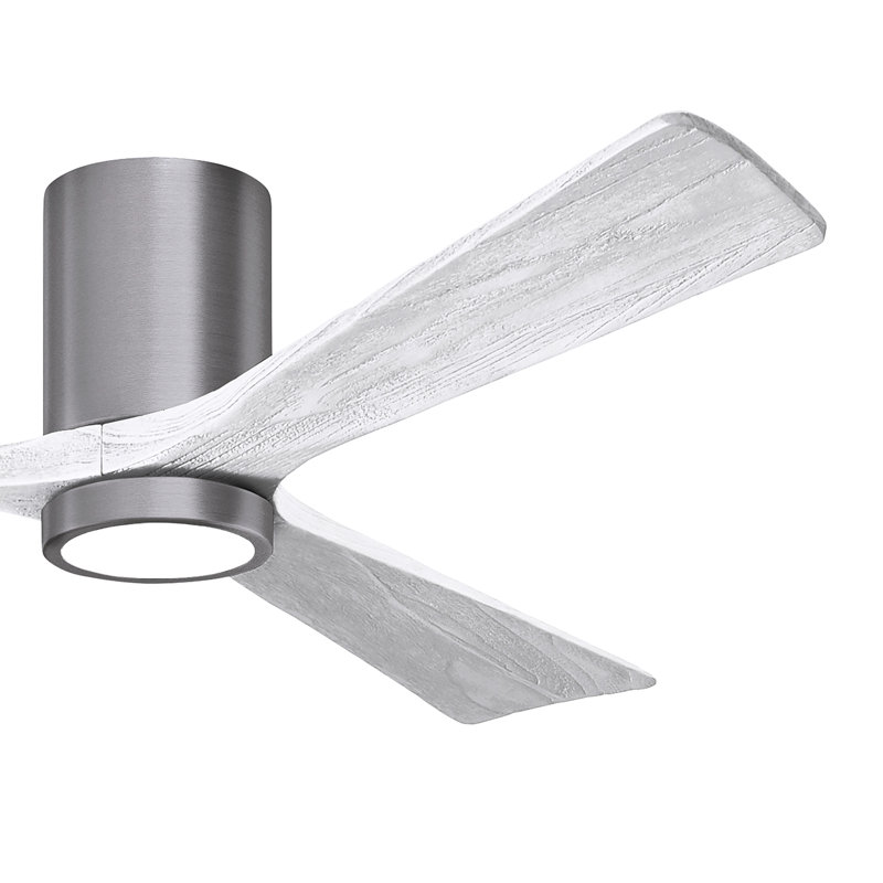 Irene LED Ceiling Fan, Brushed Pewter, 60", Matte White