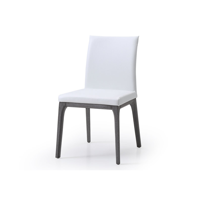 Chaise d'appoint rembourrée Jakiylah, Blanc, Gris