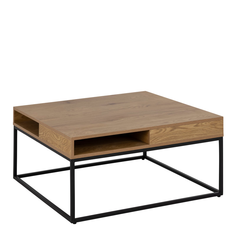 Hesiodos Frame Coffee Table with Storage, Oak