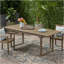 Table de salle à manger d'extérieur extensible en bois d'acacia, gris