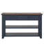 Console en bois de pin massif de 48 pouces avec trois tiroirs et deux tablettes pour le vestibule, le salon ou le canapé.