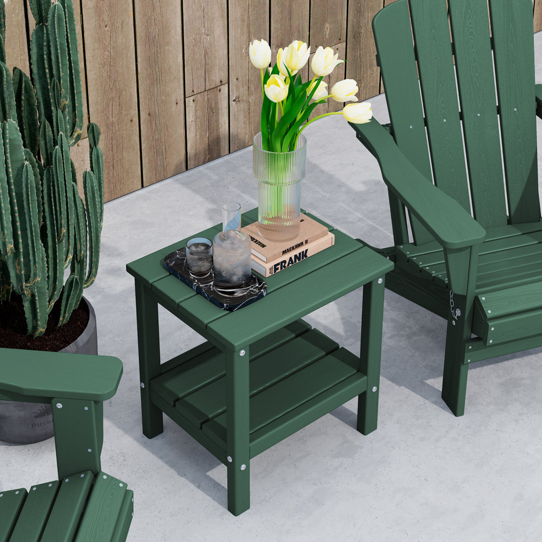 Wolak Double-Tier Patio Table Side Table Rosecliff Heights