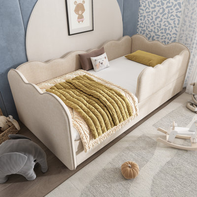 Upholstered Daybed with Trundle Bed
