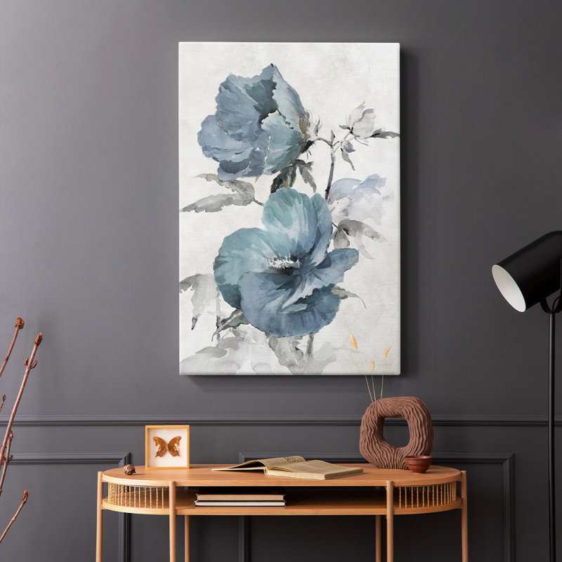 Cottage bleu II - galerie Cavas, H 18 po x l 12 po
