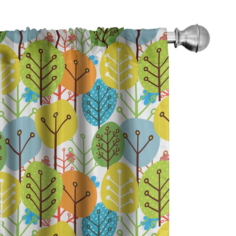 Semi-Sheer Rod Pocket Curtain Panels, 28" x 95"