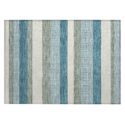 Machine Washable Indoor/Outdoor Chantille ACN2530 Stripes Rug