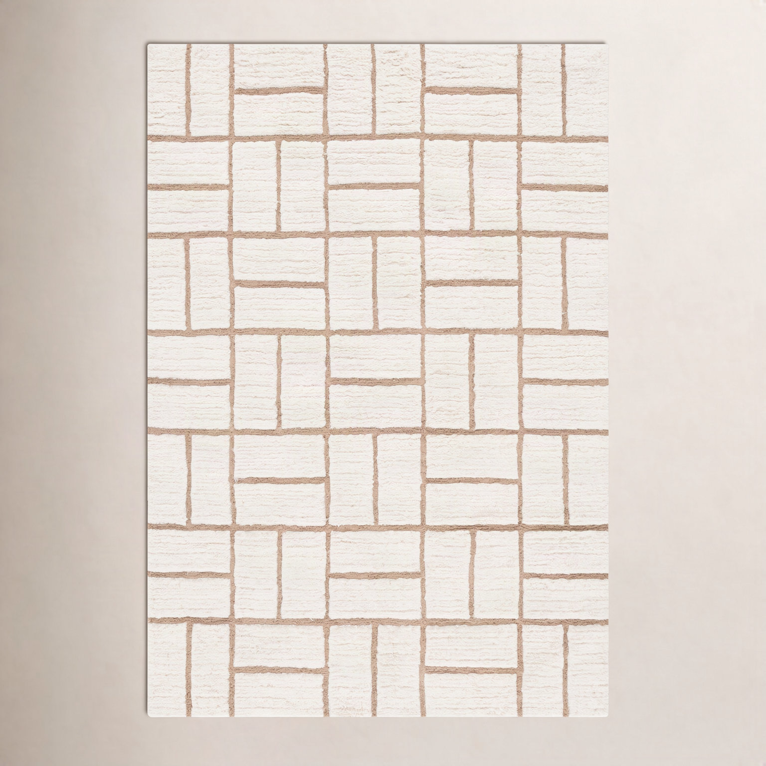 Volla Hand-Woven Striped Wool Rug, Rectangle 5' x 8'