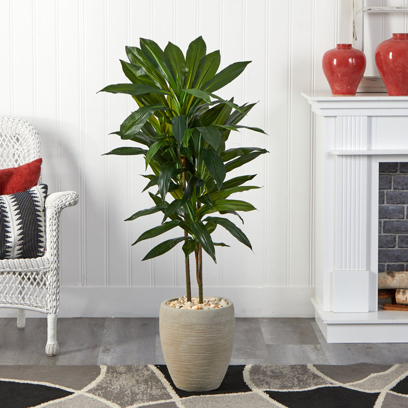 Silvie 48'' Faux Foliage Plant in Ceramic Planter