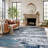 Willington Abstract Gray/Blue Rug-1550605204