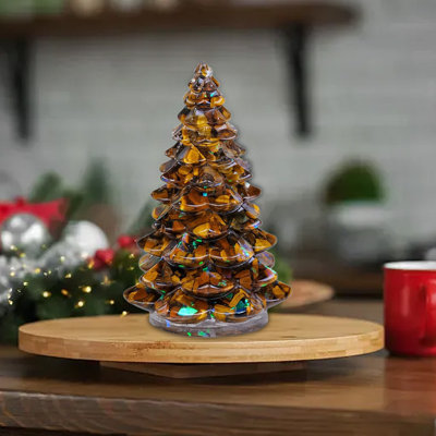 Cristal naturel arbre de Noël arbre coloré cristal gravier dégoulinant de colle décoration de vacances de Noël cadeau ornements de décoration