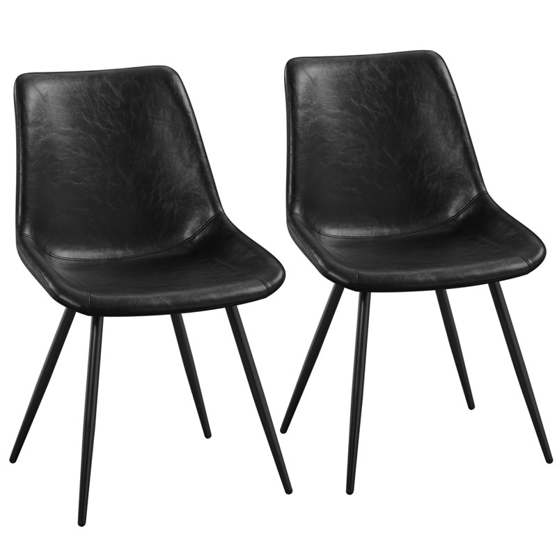 Chaise d'appoint Bakhyt, Noir