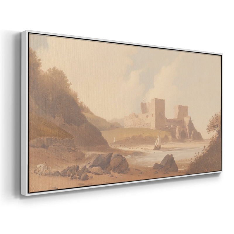 Paysage, série CLCL-X, toile tendue avec châssis, prête à être accrochée, H 21 po x l 41 po, Blanc