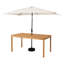 Ensemble 6 pièces de table Okemo avec 4 chaises et parasol rectangulaire 10 "(blanc)-494547456-525153111