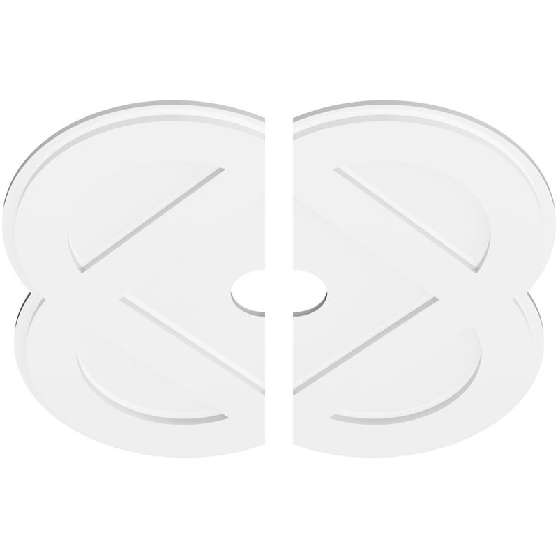 Médaillon de plafond contemporain en PVC de qualité architecturale Charlotte, H 30 po x l 30 po x P 1 po