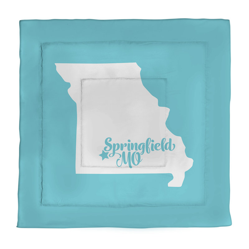 Missouri Polyester Percale Comforter, Teal