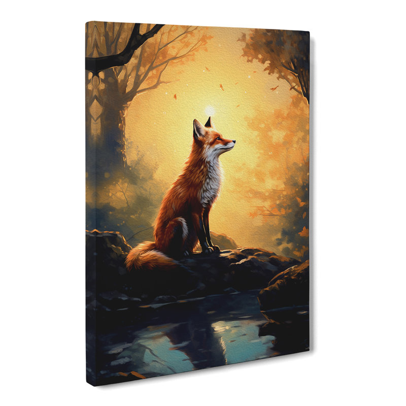 Fox Romanticism - Wrapped Canvas Print, 60cm H x 40cm W x 3cm D