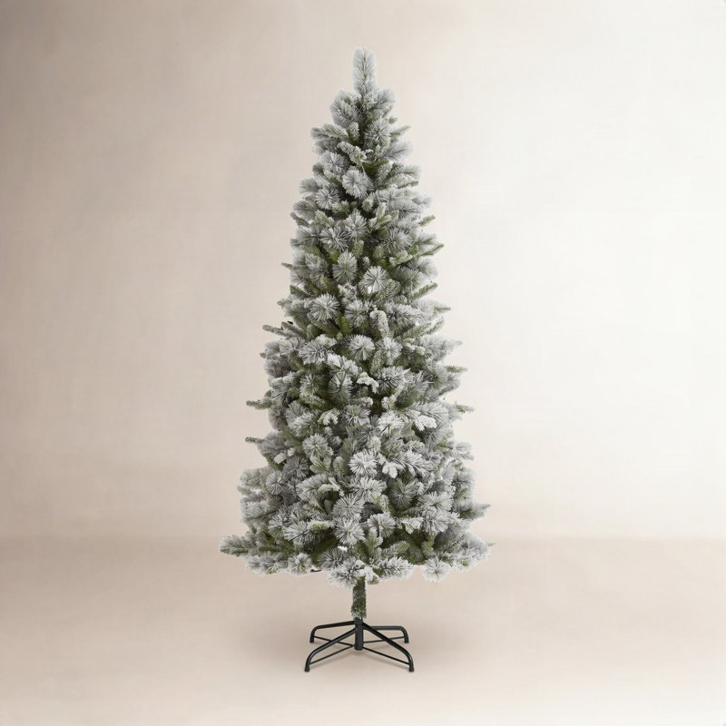 Arbre de Noël artificiel pin illuminé avec lumières Leilonie Whispering Snowy, 7.5'