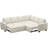 Shavera Velvet Modern Modular L-Shaped Sleeper Sofa Bed-2127300861