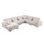 Dark Grey Corduroy Modular Corner Sectional Sofa with Left-Facing Chaise-1911959310