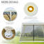 Pavillon de jardin beige 10 pi x 10 pi avec parois latérales en filet