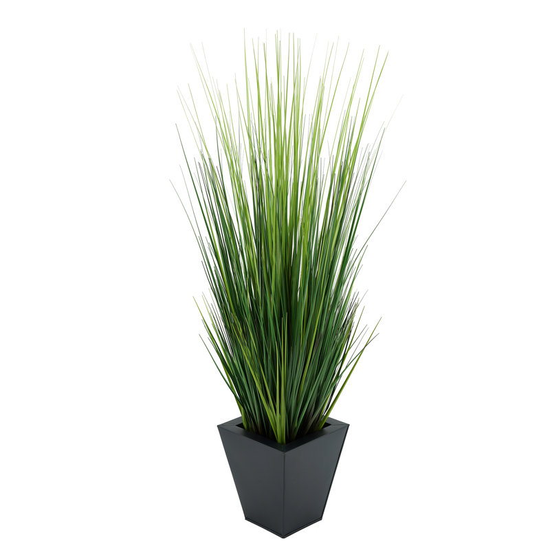 44 " H Faux Foliage Grass, Black