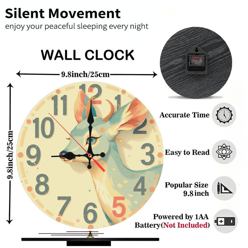 Adorable horloge de cerf