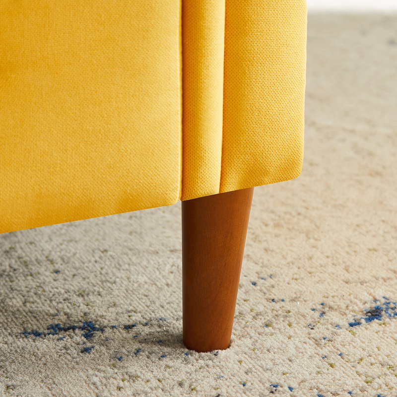 Multifunctional Storage Rectangular Sofa Stool, Yellow