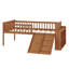 Structure de lit avec tablette de rangement, glissoire, échelle et garde-corps de protection-1695784738