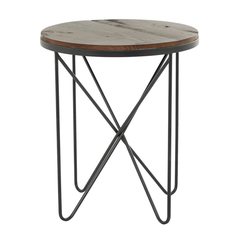 Solid Wood Top End Table