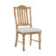 Ensemble de 2 chaises d'appoint de style campagnard traditionnel avec revêtement texturé en lattes de blé.