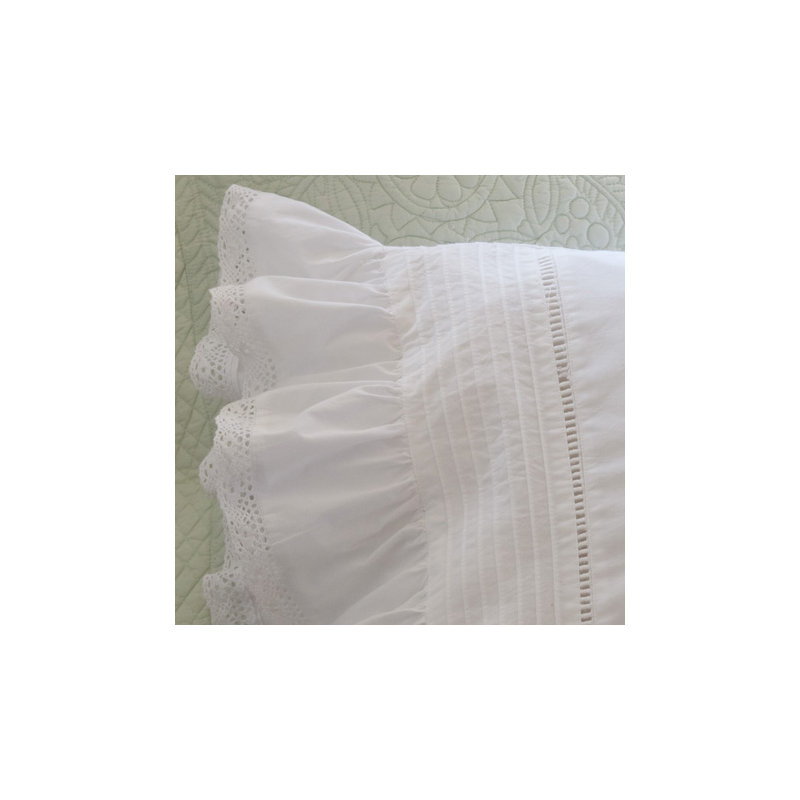 Prairie Crochet Cotton Pillowcase, Standard
