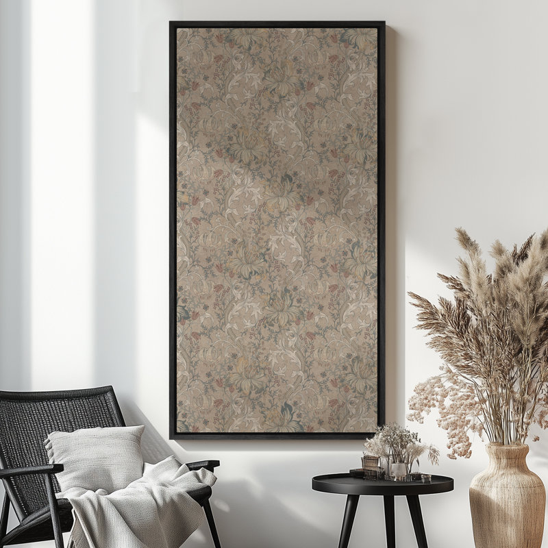 Reproduction d'art sur toile encadrée, H 60 po x l 30 po, Noir